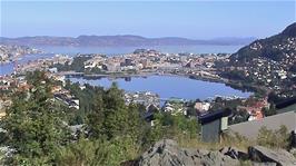 Great views over Bergen from the hostel grounds at Bergen Montana Youth Hostel